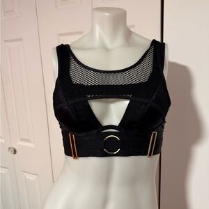 3/$80 NWOT Honey Birdette Black Mesh Bra with Rose Gold Details